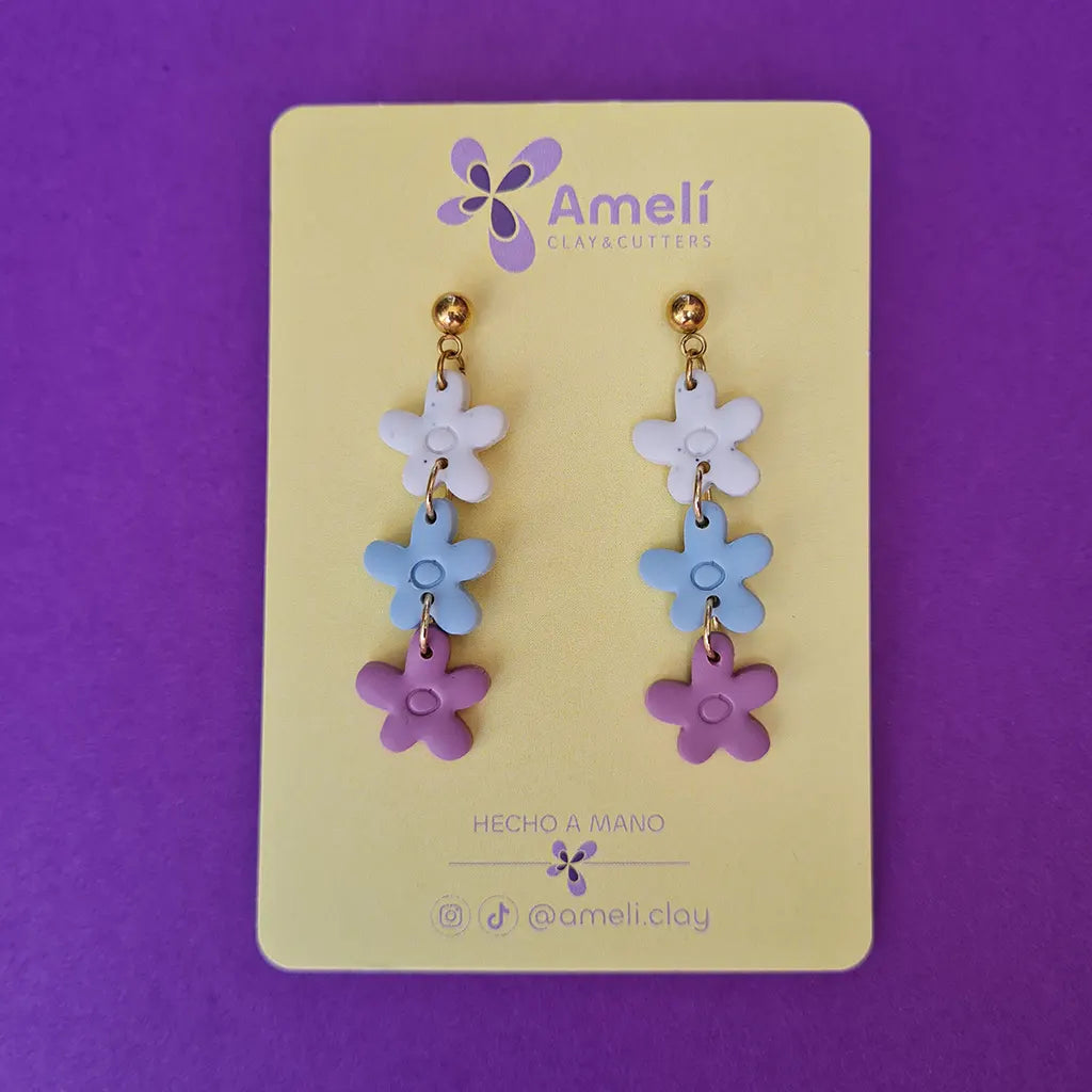 Amelí blanco, azul y malva