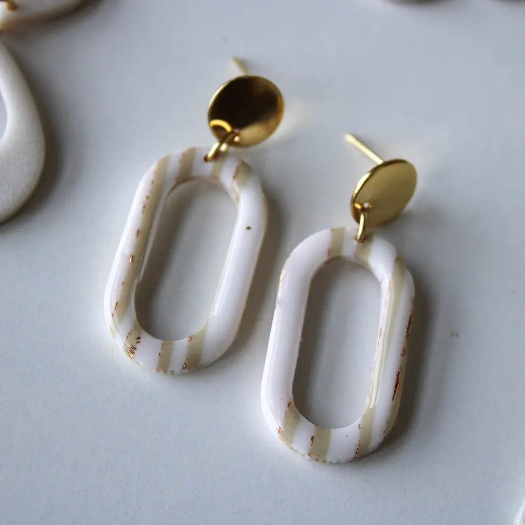 Aura rayas beige y blanco
