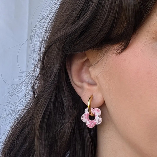 Flor charm flores rosas