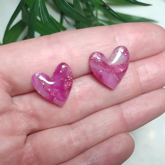 Pack mini corazón, mini círculo y mini luna mármol rosa