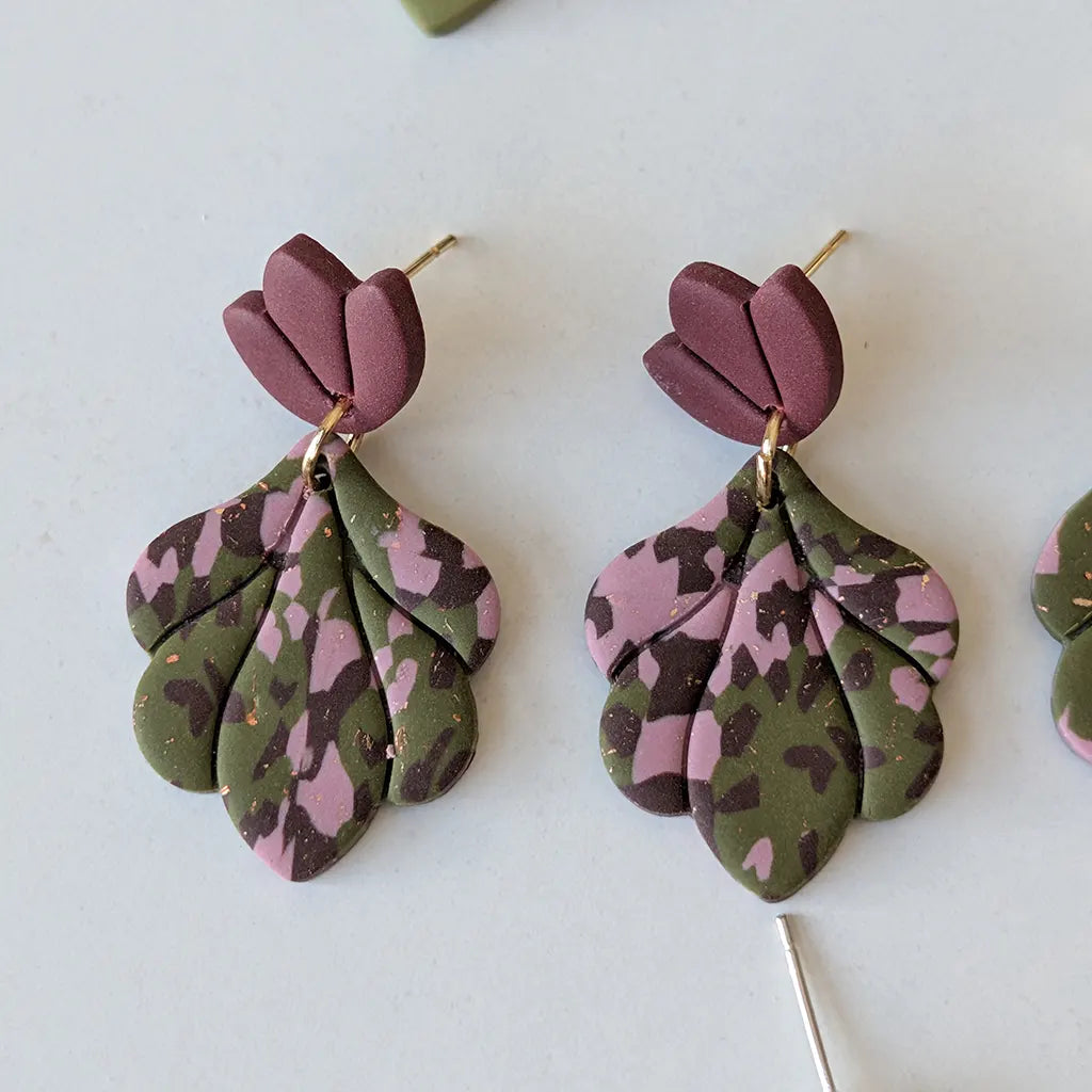 Niza estampado verde, rosa y marrón