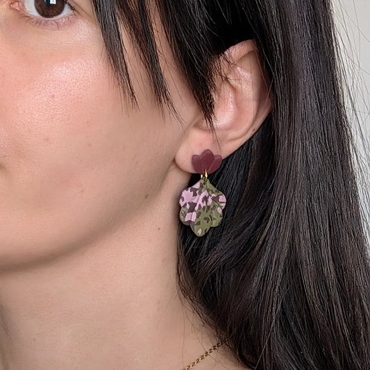 Niza estampado verde, rosa y marrón