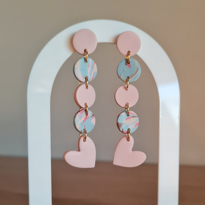 Valentina rosa y estampado azul