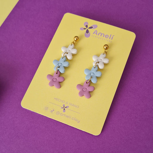 Amelí blanco, azul y malva