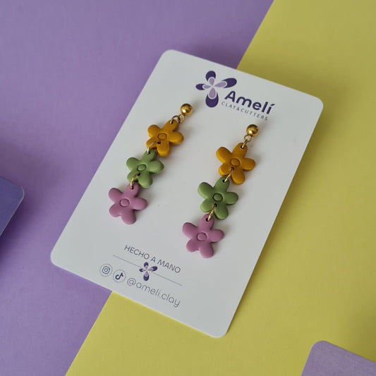 Amelí mostaza, verde y malva