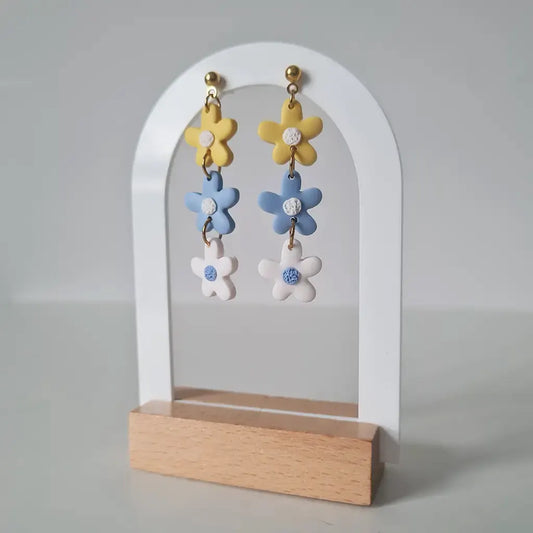 Amelí amarillo, azul y blanco