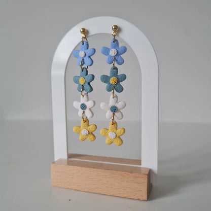 Amelí azul, verde, blanco y amarillo