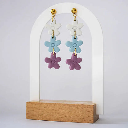 Amelí blanco, azul y malva