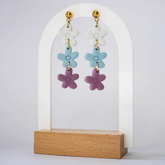 Amelí blanco, azul y malva