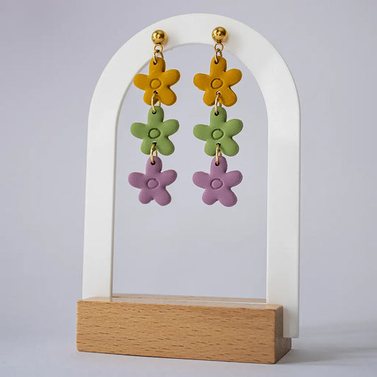 Amelí mostaza, verde y malva
