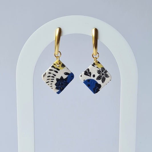 Arán blanco, azul y amarillo