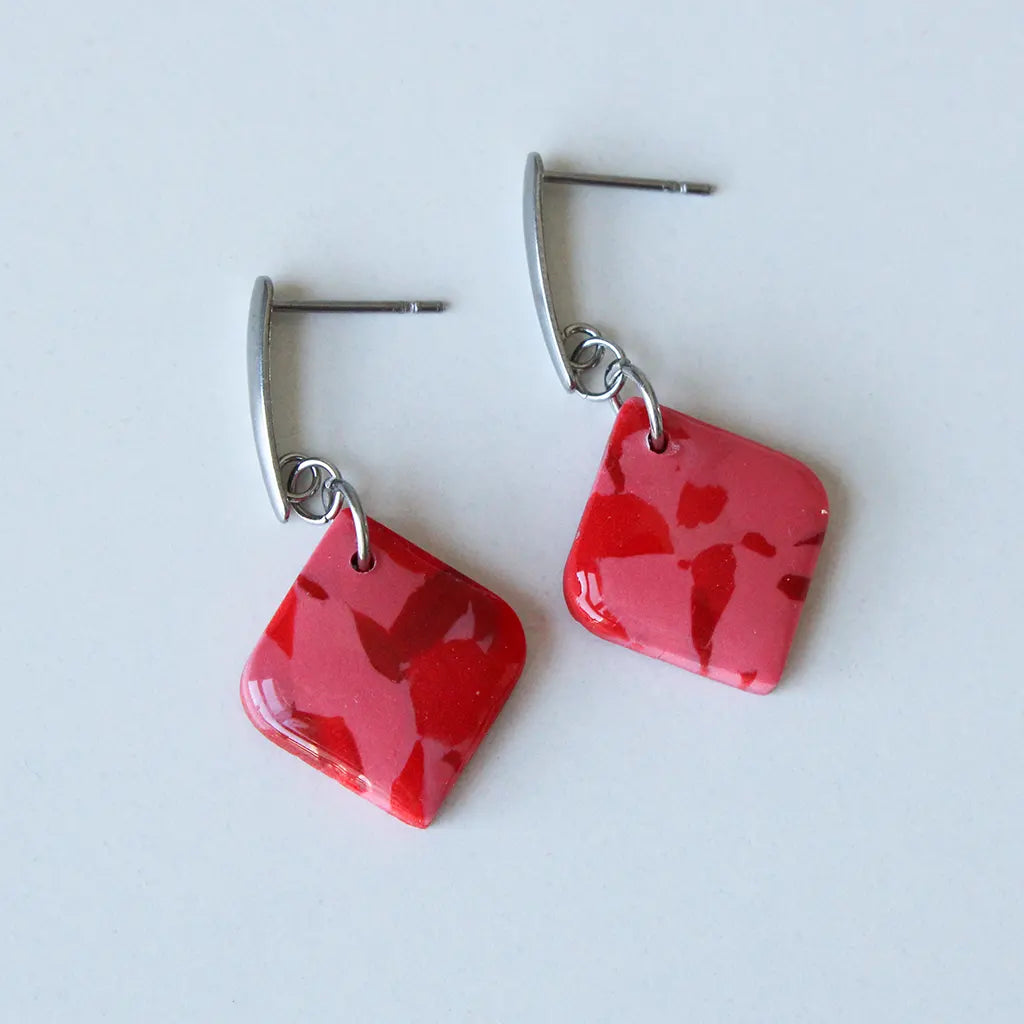 Arán estampado rosa y rojo