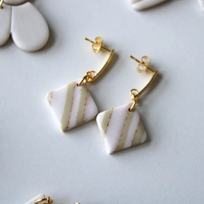 Arán rayas beige y blanco