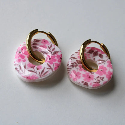 Charm donut flores rosas
