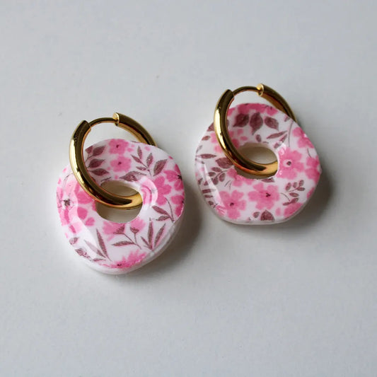 Charm donut flores rosas