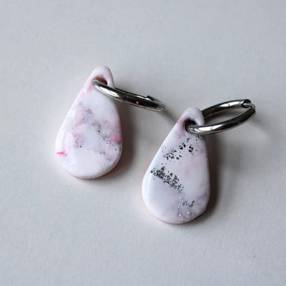 Charm gota rosa cuarzo