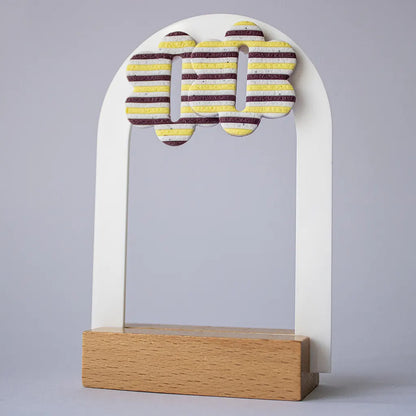 Dora rayas morado, amarillo y blanco