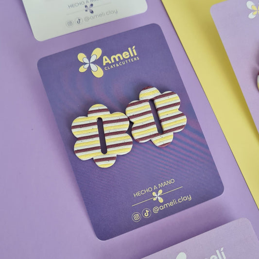 Dora rayas morado, amarillo y blanco