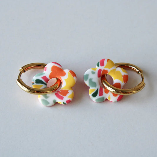 Flor charm estampado primavera