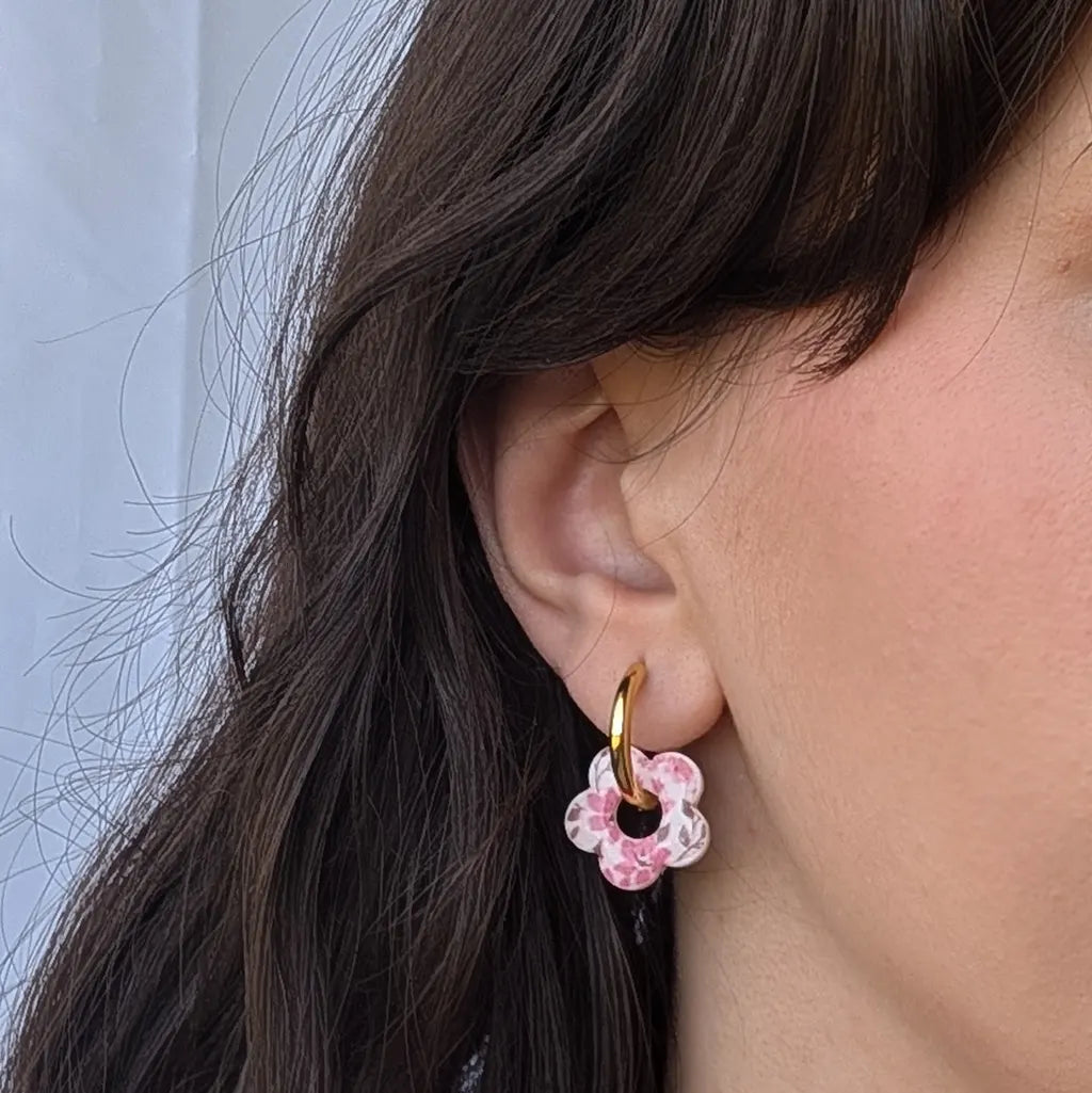 Flor charm flores rosas