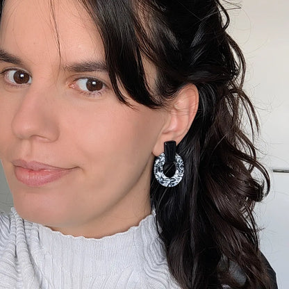 Índigo estampado negro y blanco