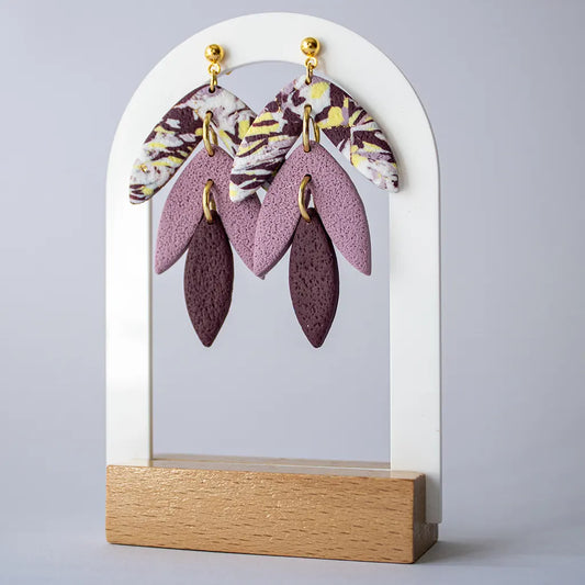 Lluvia estampado morado y malva