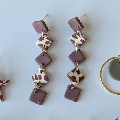 Mara estampado beige y marrón chocolate