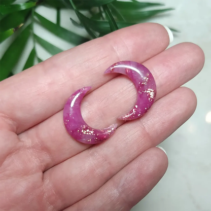 Pack mini corazón, mini círculo y mini luna mármol rosa