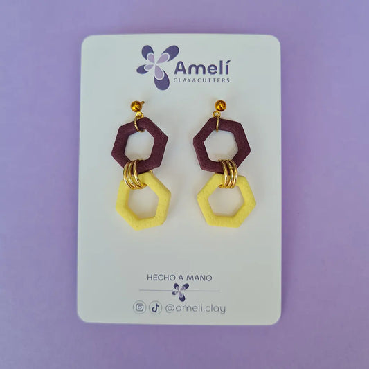 Múcura amarillo y morado