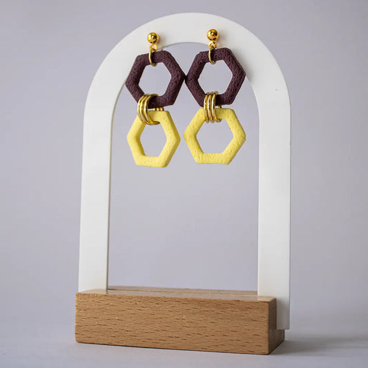 Múcura amarillo y morado