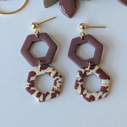 Múcura estampado beige y marrón chocolate