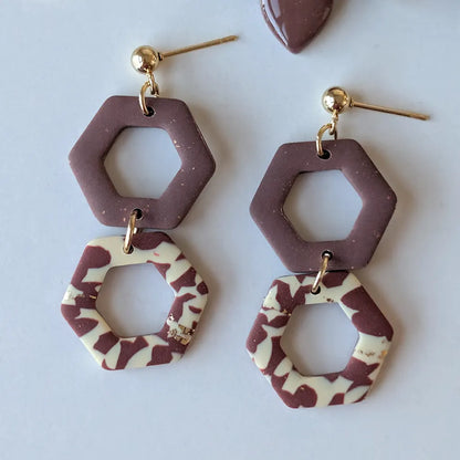 Múcura estampado beige y marrón chocolate