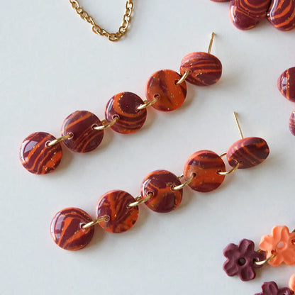 Nilo estampado naranja y morado