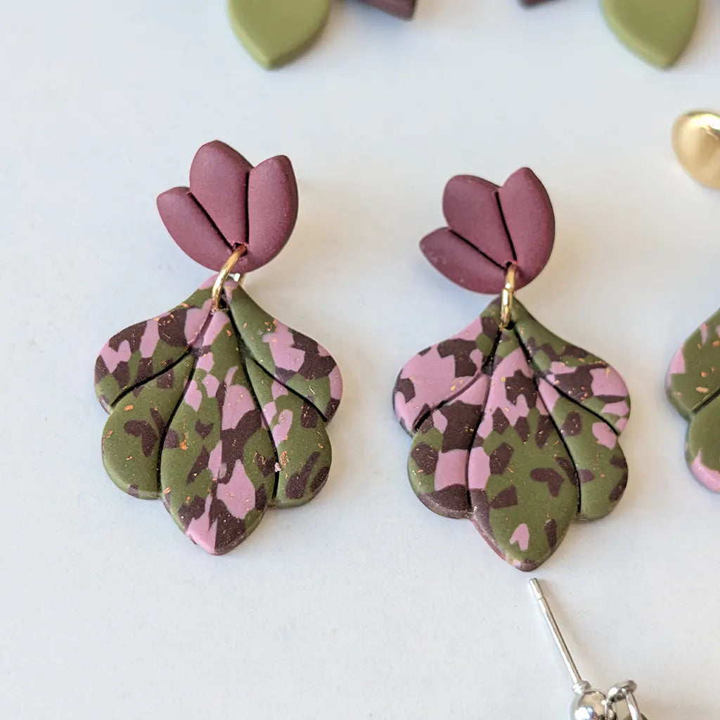 Niza estampado verde, rosa y marrón