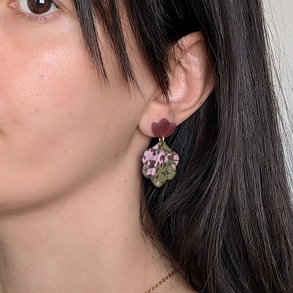 Niza estampado verde, rosa y marrón