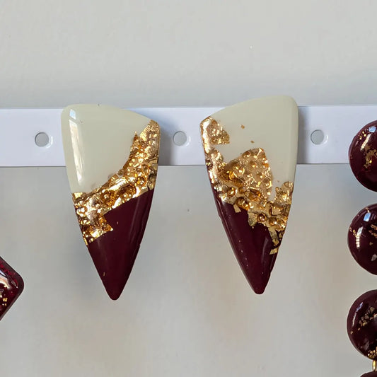 Salento granate, blanco y dorado