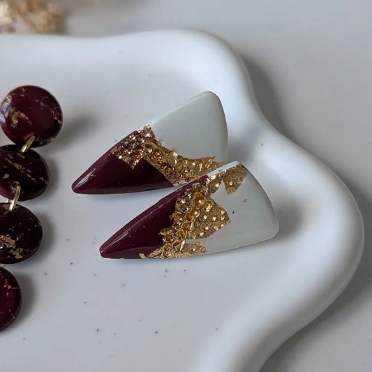 Salento granate, blanco y dorado