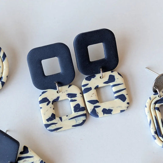 Siena estampado beige y azul marino