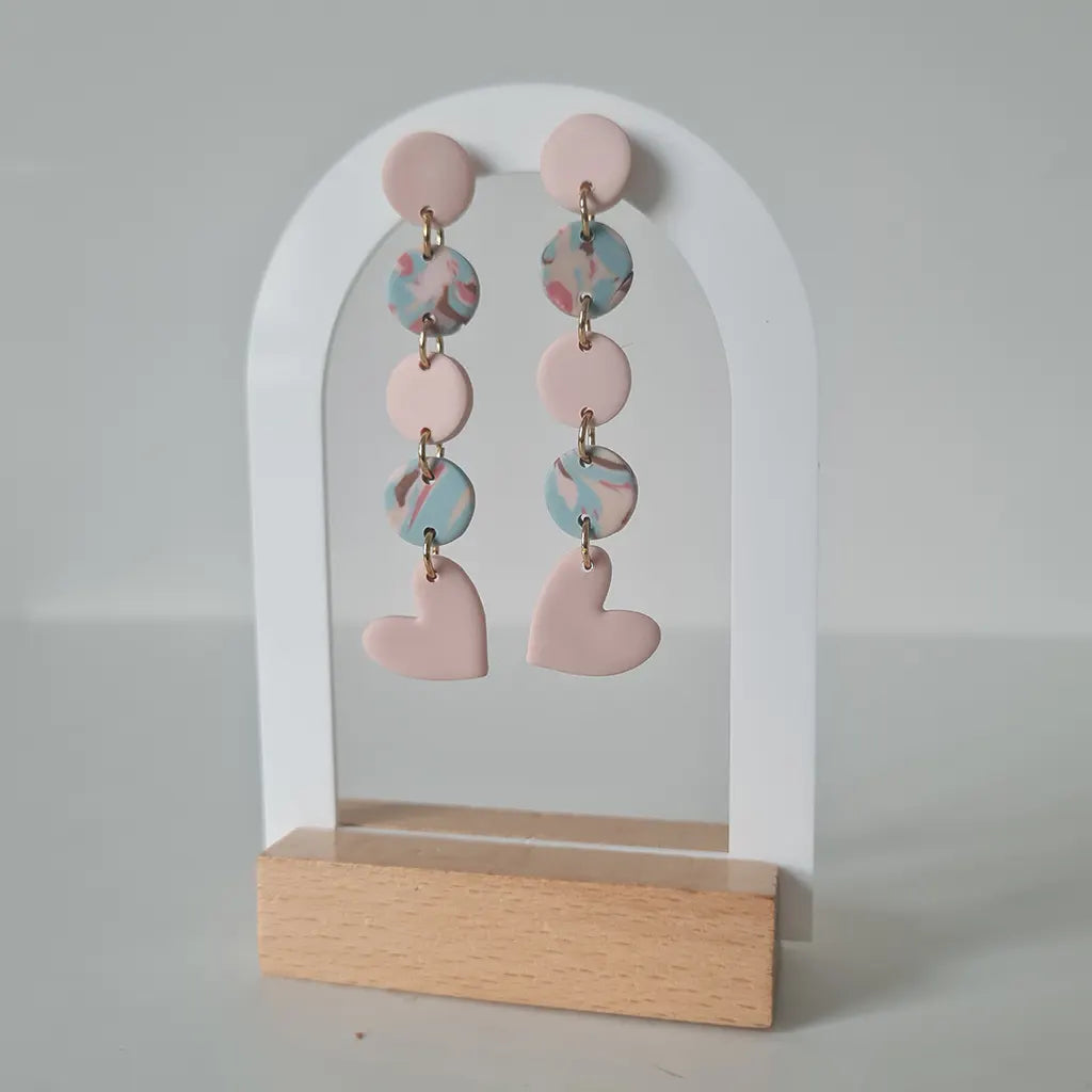 Valentina rosa y estampado azul