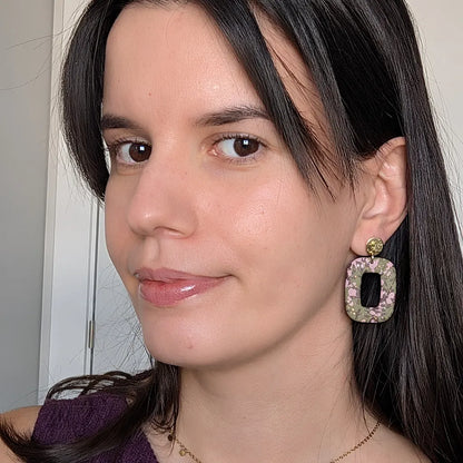 Verona estampado verde, rosa y marrón